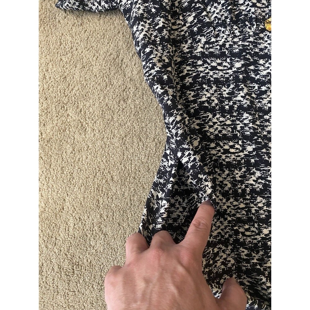 St. John Collection 100% Silk Tweed Print Midi Dress Quiet Luxury Women’s 12 - Picture 8 of 14